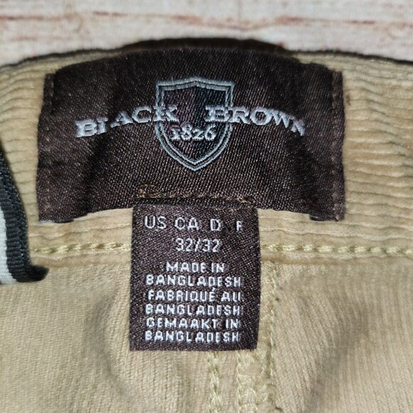 Black Brown 1826 Pants Mens 32×32 Corduroy Straight Leg Jambe Droite Brown - Picture 12 of 16